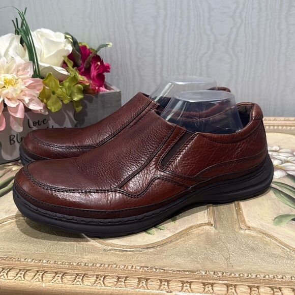 Nunn Bush Leather Slip On Loafers Brown Sz 10 - Picture 4 of 12